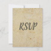 Bruin  Classic Wedding RSVP Kaartje (Achterkant)