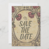 Bruin  Classic Wedding Save The Date (Voorkant)