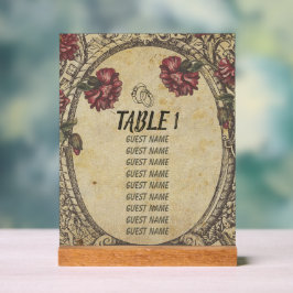 Bruin Classic Wedding Seating Charts Acryl Bord