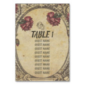 Bruin  Classic Wedding Seating Charts Kaart (Achterkant)