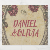 Bruin Classic Wedding Sparkling Wijnetiket (Enkel label)