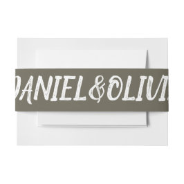 Bruin Classic Wedding Uitnodigingen Wikkel