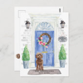 Bruin Cockapoo Moving Announcement Briefkaart (Voorkant / Achterkant)