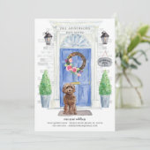 Bruin Cockapoo Voorste deurmotieven Kaart (Staand voorkant)