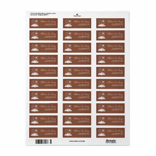 Bruin Colorado Passport Etiket (Full Sheet)