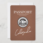 Bruin Colorado Passport Save The Date (Voorkant)