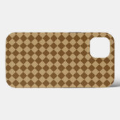 Bruin combinatie diamantpatroon van STaylor Case-Mate iPhone Case (Achterkant (horizontaal))