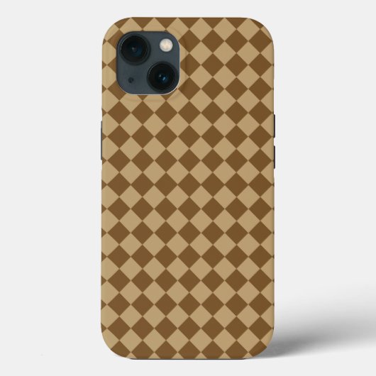 Bruin combinatie diamantpatroon van STaylor Case-Mate iPhone Case (Achterkant)