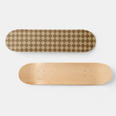 Bruin combinatie diamantpatroon van STaylor Persoonlijk Skateboard (Horizontaal)