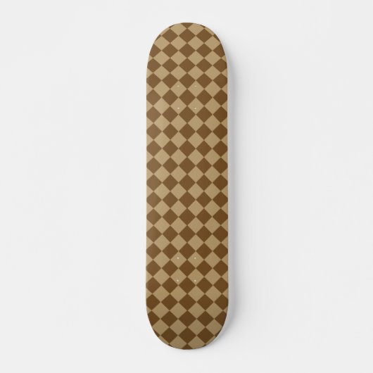 Bruin combinatie diamantpatroon van STaylor Persoonlijk Skateboard (Voorkant)