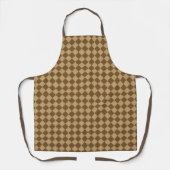 Bruin combinatie diamantpatroon van STaylor Schort (Voorkant)