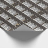 Bruin commercieel gebouw cadeaupapier (Hoek)