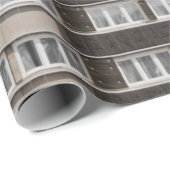 Bruin commercieel gebouw cadeaupapier (Rol Hoek)