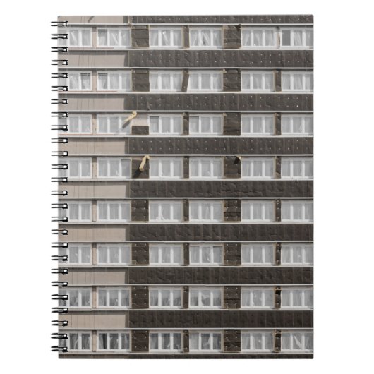 Bruin commercieel gebouw notitieboek (Voorkant)
