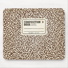 Bruin Compositie Notitieboek met Label Muismat