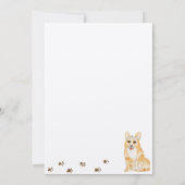 Bruin Corgi puppy Bruiloft Kalligrafie script Save The Date (Achterkant)