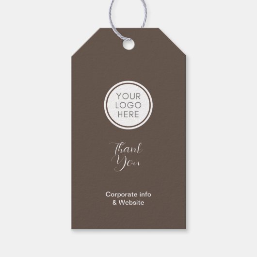 Bruin Corporate Gift Label Cadeaulabel (Voorkant)