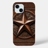 Bruin Cowboy Rustiek Western Land Texas Star Case-Mate iPhone Case (Achterkant)