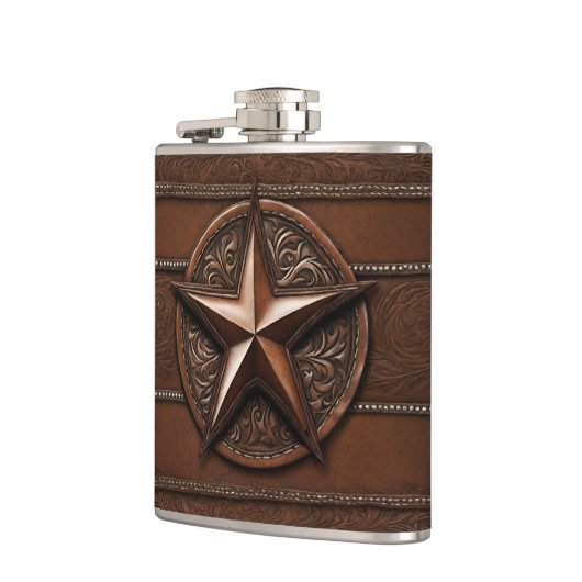 Bruin Cowboy Rustiek Western Land Texas Star Heupfles (Links)