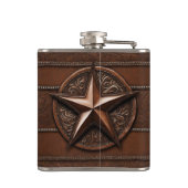 Bruin Cowboy Rustiek Western Land Texas Star Heupfles (Achterkant)