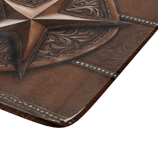 Bruin Cowboy Rustiek Western Land Texas Star Snijplank (Hoek)