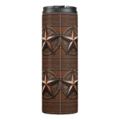 Bruin Cowboy Rustiek Western Land Texas Star Thermosbeker (Achterkant)
