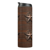 Bruin Cowboy Rustiek Western Land Texas Star Thermosbeker (Geroteerd rechts)