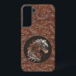 Bruin cowgirl bloemengereedschap lederen paardenho samsung galaxy hoesje<br><div class="desc">Bruin cowgirl bloemengereedschap lederen ontwerp met een bloemige paardenkop,  westerne stijl lederen ontwerp. Verkrijgbaar in meer kleuren. Voor paardenliefhebbers,  ruiters.</div>