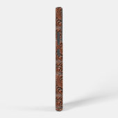 Bruin cowgirl bloemengereedschap lederen paardenho samsung galaxy hoesje (Rechterkant)