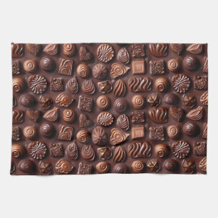Bruin Cozy Modern Uniek Chocolade Theedoek