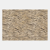 Bruin Cream Glitter Leopard Print Inpakpapier Vel (Voorkant 3)
