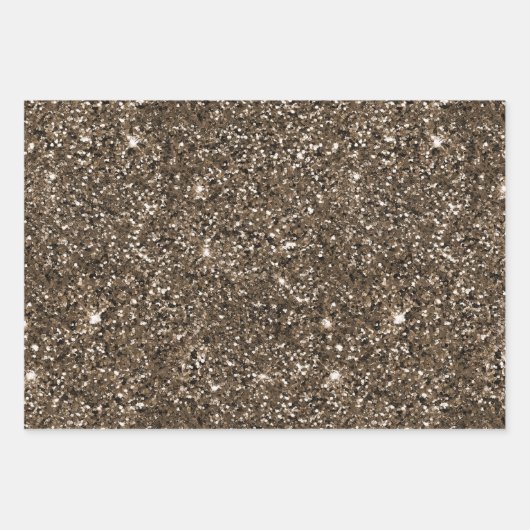 Bruin Cream Glitter Leopard Print Inpakpapier Vel (Voorkant 2)