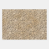 Bruin Cream Glitter Leopard Print Inpakpapier Vel (Voorkant)