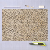 Bruin Cream Glitter Leopard Print Tissuepapier (Craft)