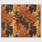 Bruin Cream Koeienhuid Bruiloft Cadeaupapier (Vlak)