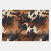 Bruin Cream Koeienhuid Bruiloft Inpakpapier Vel (Voorkant 2)