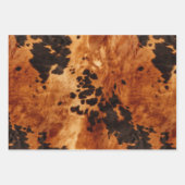 Bruin Cream Koeienhuid Bruiloft Inpakpapier Vel (Voorkant)