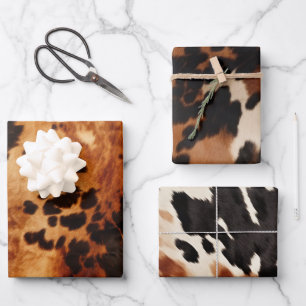 Bruin Cream Koeienhuid Bruiloft Inpakpapier Vel