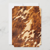 Bruin Cream Koeienhuid Dierenprint Kaart (Achterkant)