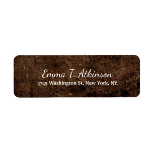 Bruin creatief handschrift, modern etiket