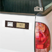  bruin/crème bruiloft water flesetiket bumpersticker (Op Truck)