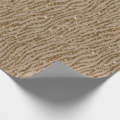 Bruin crème — Dierafdrukken Glitter Cadeaupapier (Hoek)