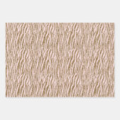 Bruin crème — Dierafdrukken Glitter Inpakpapier Vel (Voorkant 3)