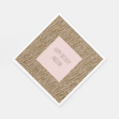 Bruin crème — Dierafdrukken Glitter Servet (Hoek)