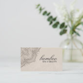 Bruin & Crème Exotische Spa Visitekaartje (Staand voorkant)