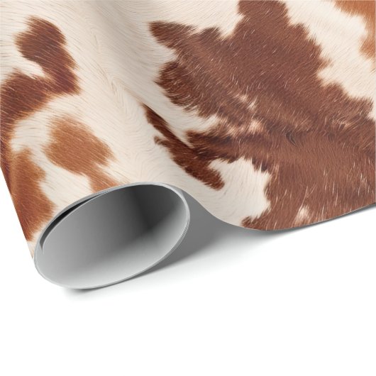 Bruin Crème Koeienhuid Western Cadeaupapier (Rol Hoek)