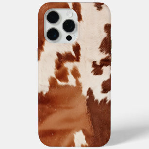 Bruin Crème Koeienhuid Western iPhone 15 Pro Max Hoesje