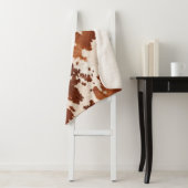 Bruin Crème Koeienhuid Western Sherpa Deken (In situ)