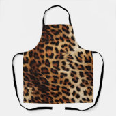 Bruin Crème Luipaard Dier Schort (Voorkant)