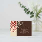 Bruin/crème/rode achterste wervelkolom informatiekaartje (Staand voorkant)